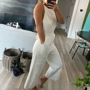 Urban Outfitters / S / White romper / Wide legged / perfect for a bride outfit!